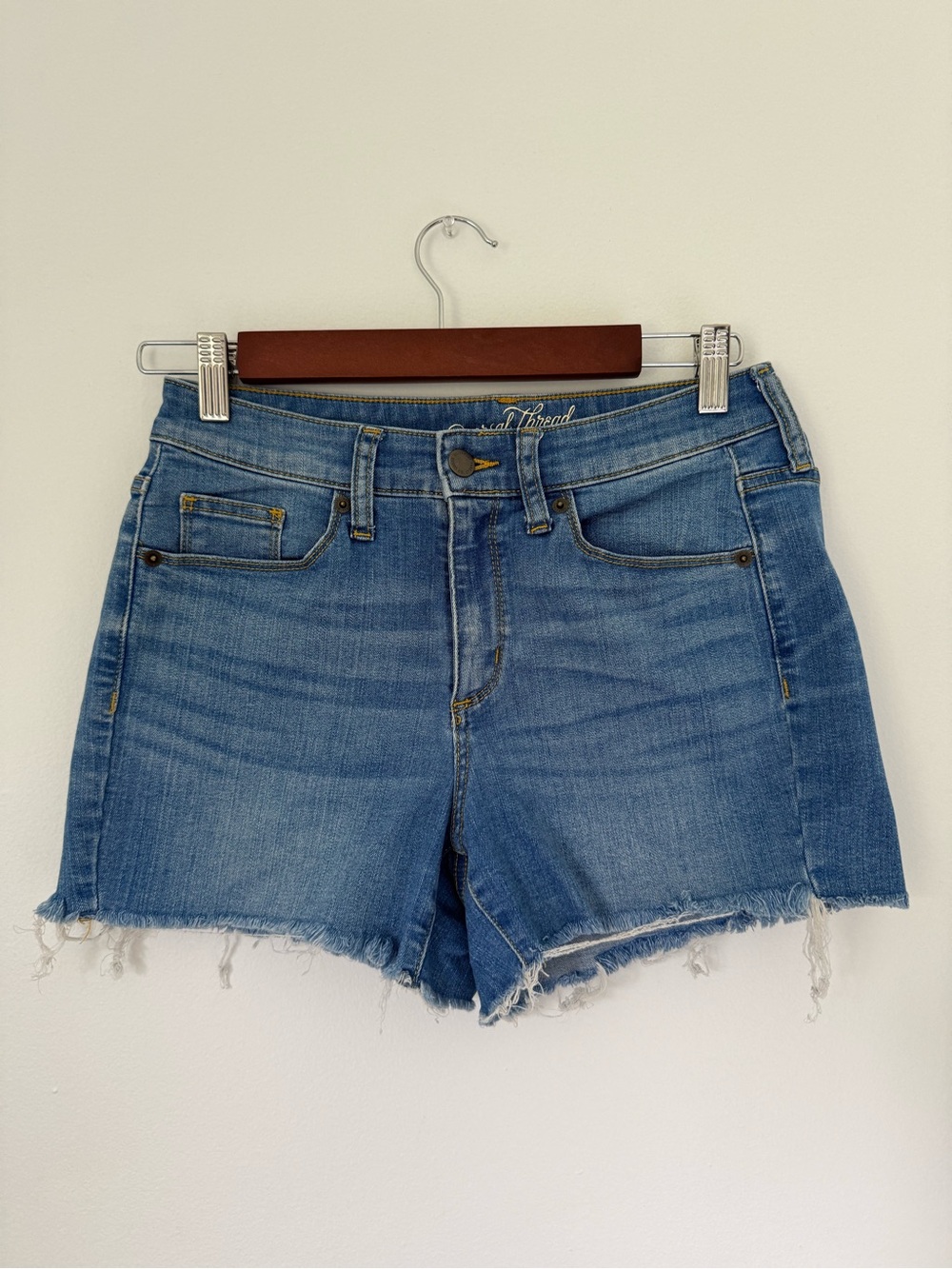 Universal Thread Light Blue Frayed Hem Denim Shorts